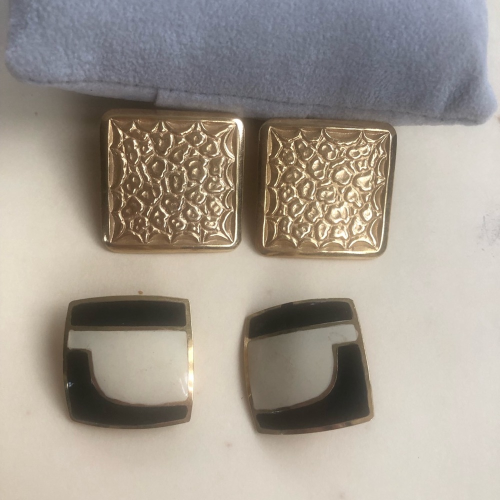 Two pair Vintage 60’s Clip on Earrings